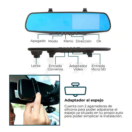 Espejo Retrovisor Inteligente. LOS ORIGINALES. 📹 🚗.