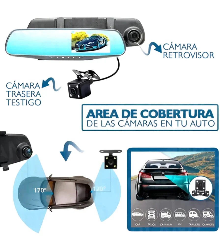 Espejo Retrovisor Inteligente. LOS ORIGINALES. 📹 🚗.